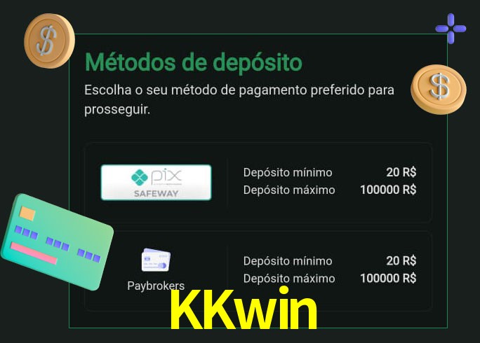 O cassino KKwin oferece uma grande variedade de métodos de pagamento